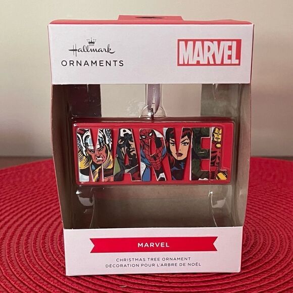 Hallmark Marvel Comics Heroes and Villains Logo Ornament NWT - Picture 7 of 8